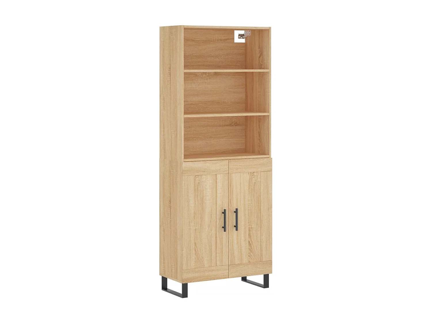 Hoge kast 69,5x34x180 cm bewerkt hout sonoma eikenkleurig