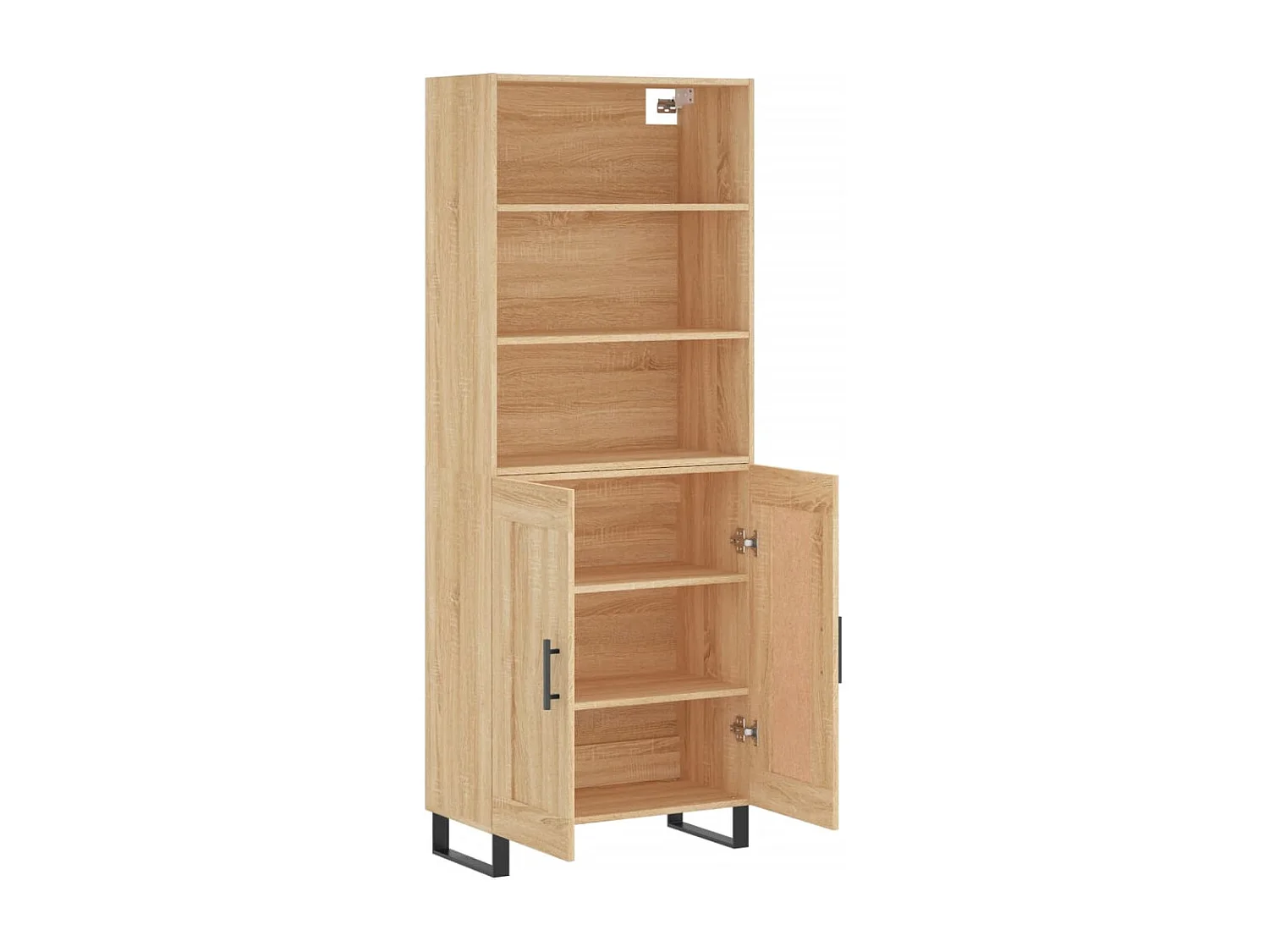 Hoge kast 69,5x34x180 cm bewerkt hout sonoma eikenkleurig