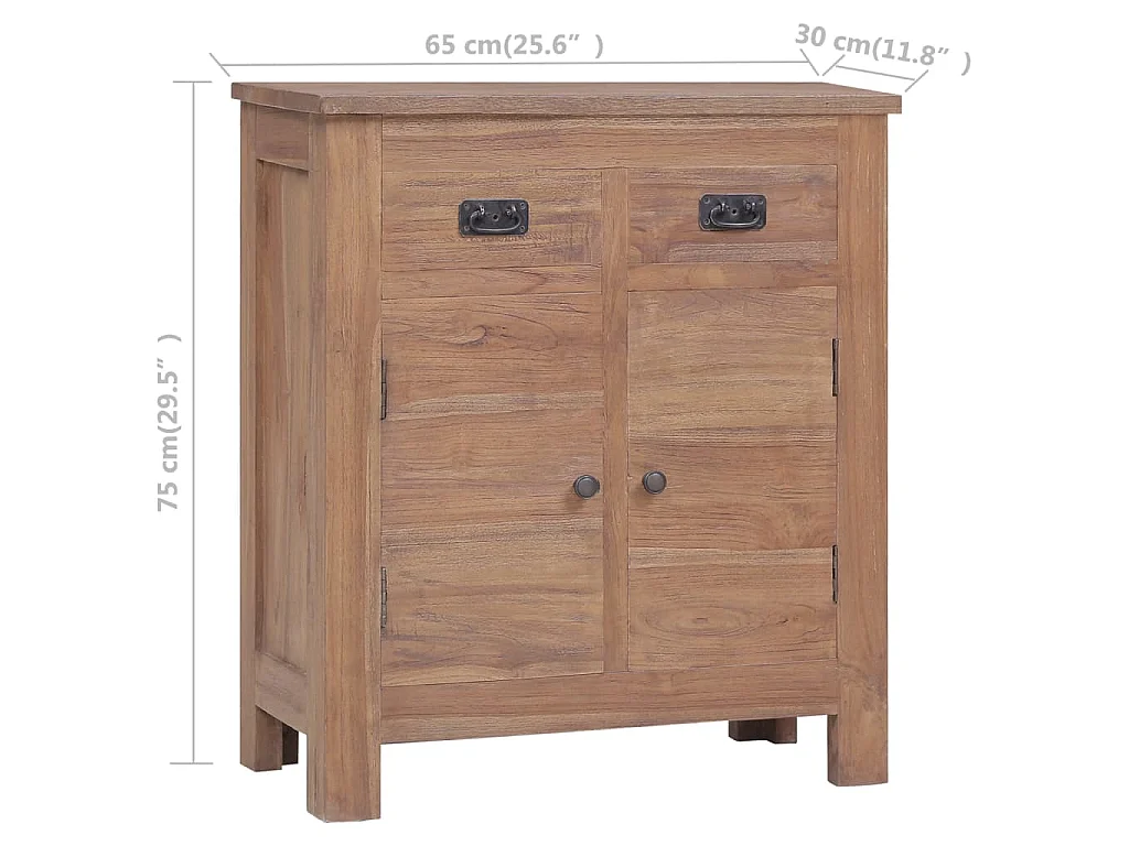 Buffet 65x30x75 cm Bois de teck massif