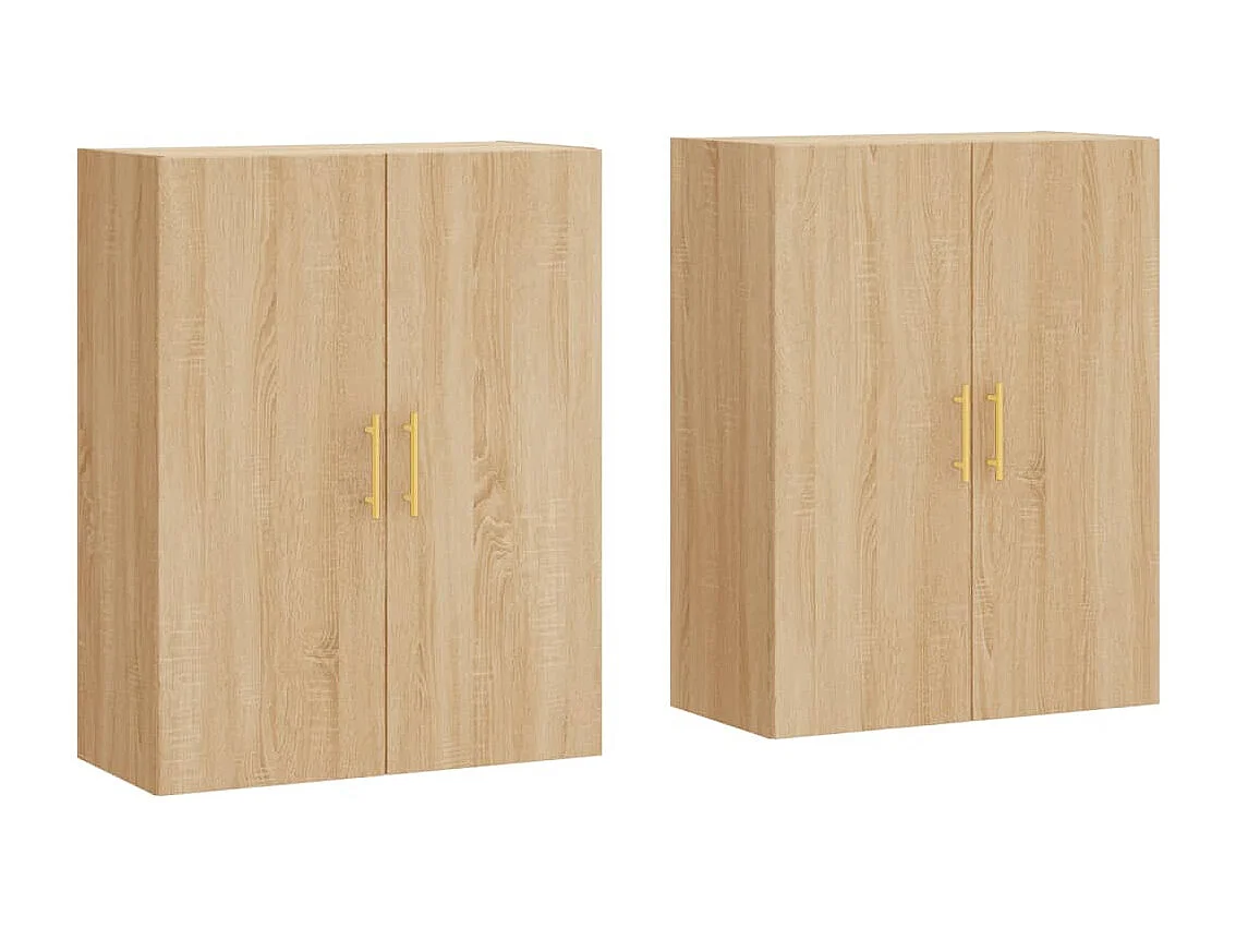 Hangkasten 2 st 69,5x34x90 cm sonoma eikenkleurig