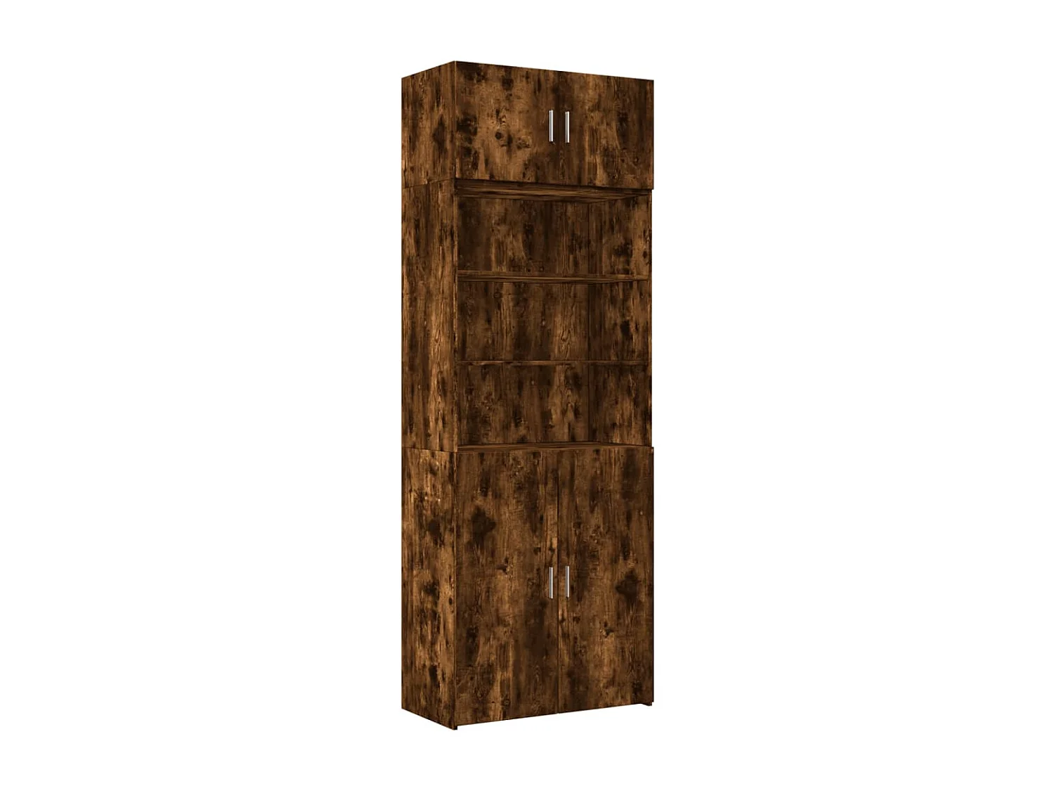 Armoire de rangement chêne fumé 80x42,5x225cm bois d'ingénierie