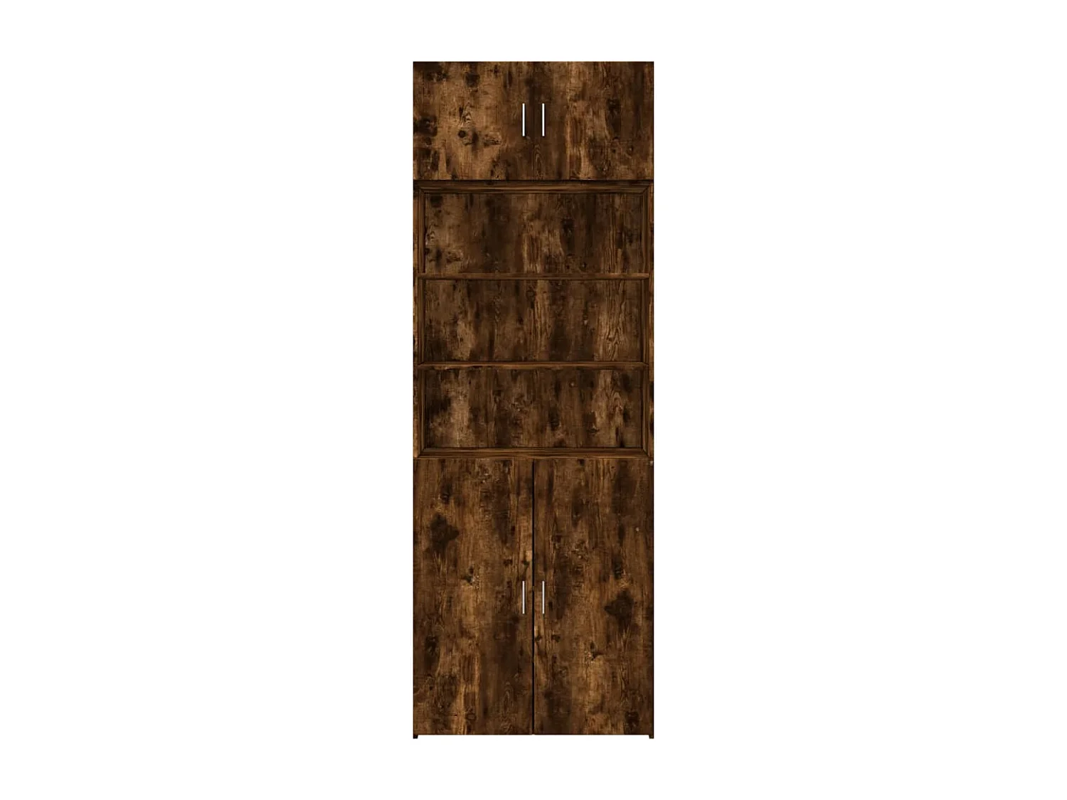 Armoire de rangement chêne fumé 80x42,5x225cm bois d'ingénierie