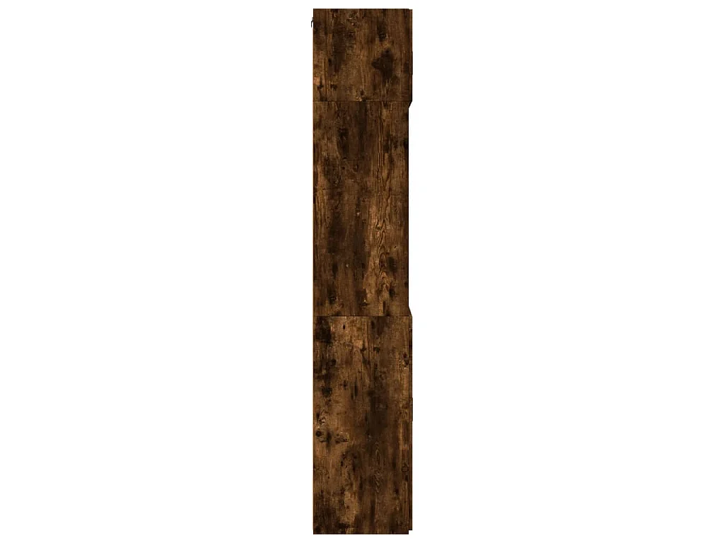 Armoire de rangement chêne fumé 80x42,5x225cm bois d'ingénierie