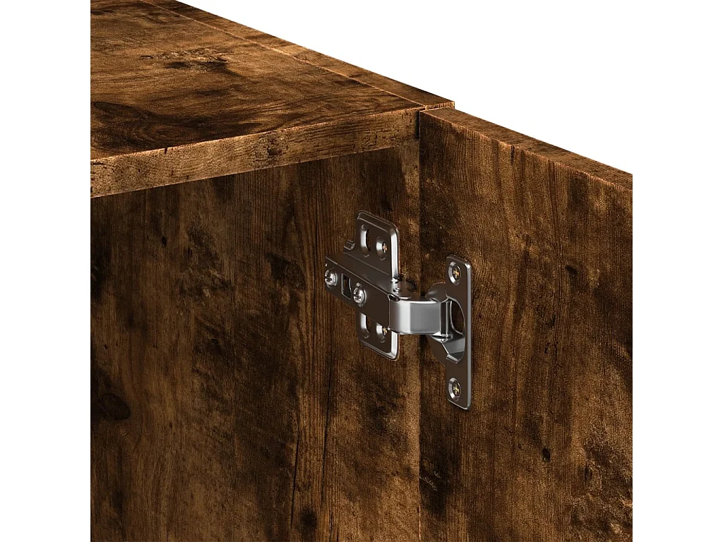 Armario de madera de ingeniería roble ahumado 80x42,5x225 cm