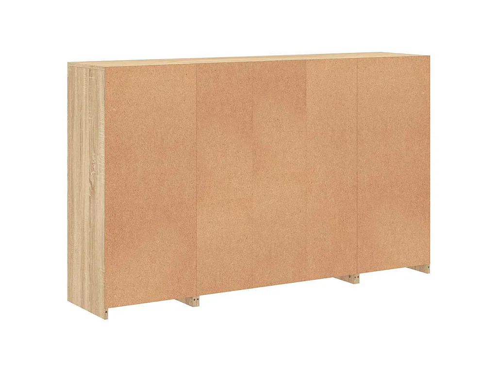 Buffets avec lumières LED 3 pcs chêne sonoma bois d'ingénierie