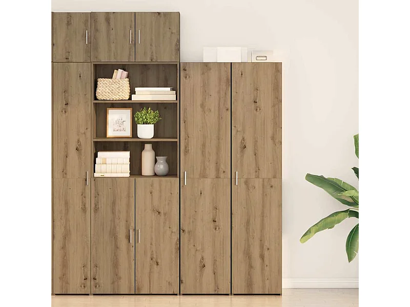 Hoogkast Ambachtelijk Eiken 40x42.5x185 cm Bewerkt Hout