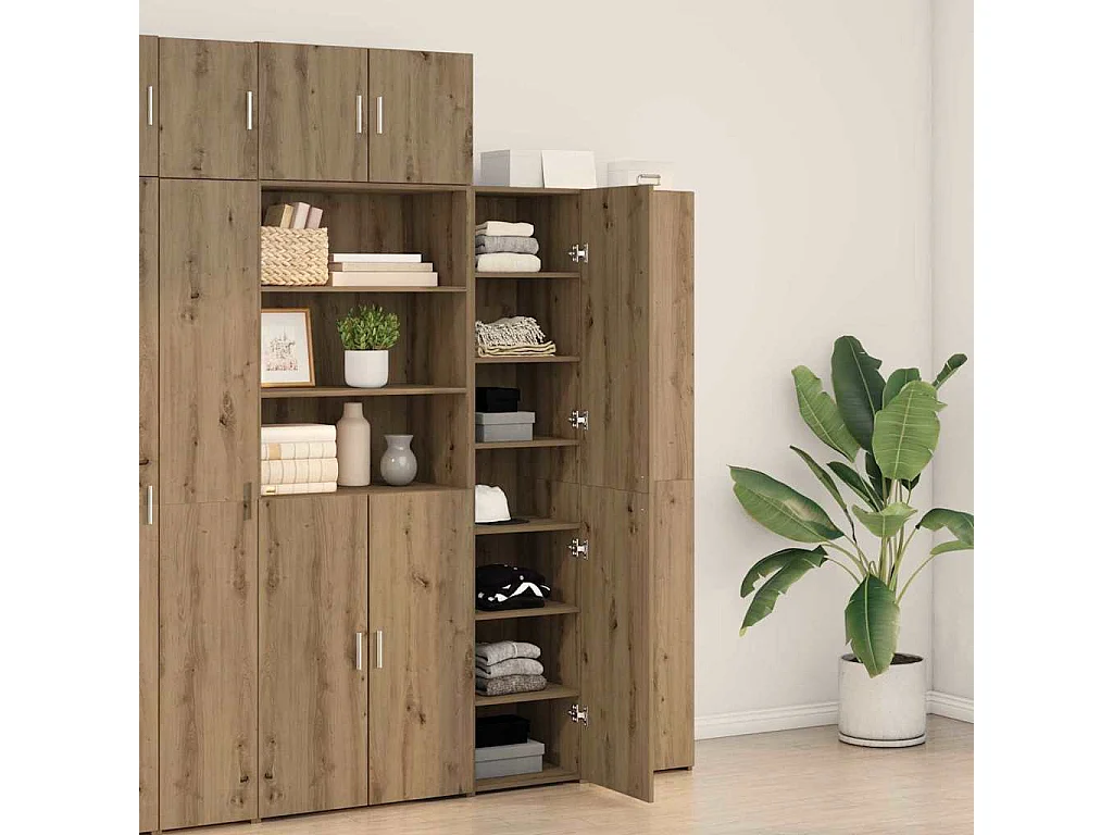 Hochboard Artisan-Eiche 40 x 42,5 x 185 cm Holzwerkstoff