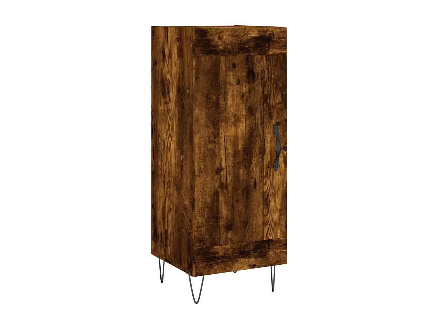 Buffet haut Chêne fumé 34,5x34x180 cm Bois d'ingénierie