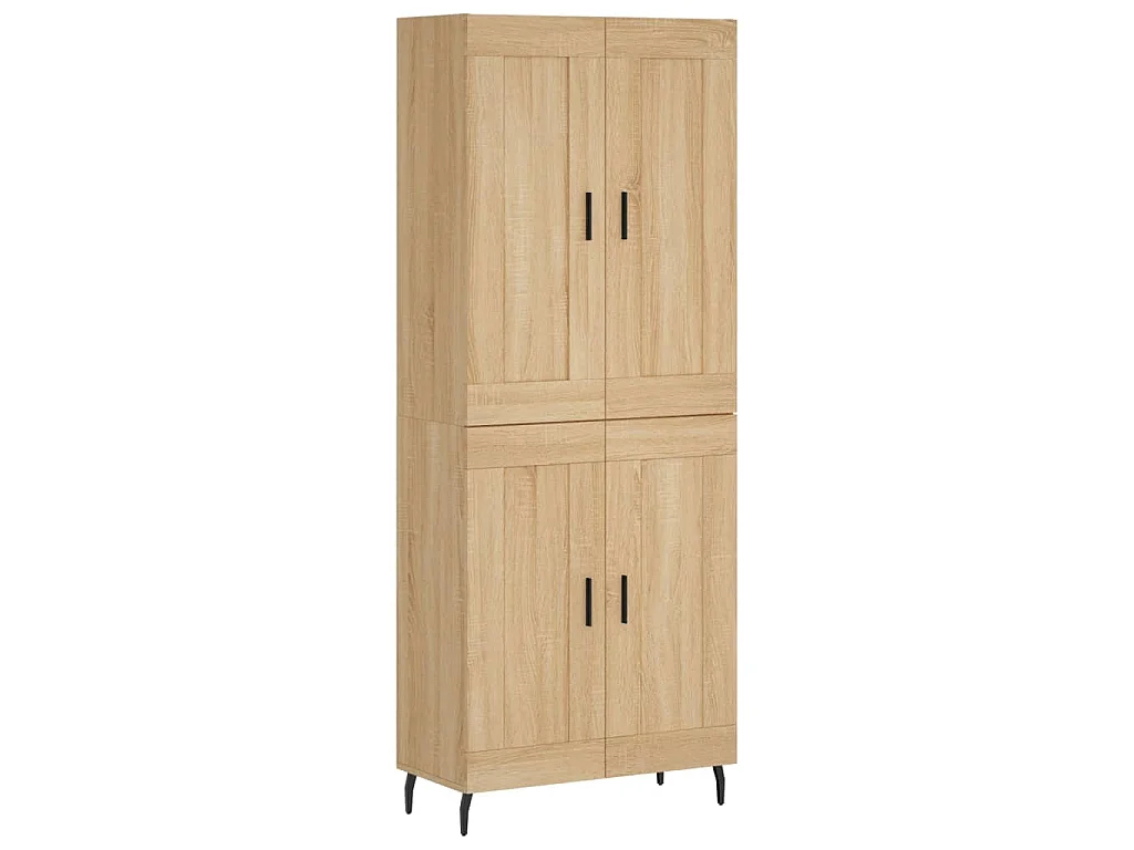 Hoge kast 69,5x34x180 cm bewerkt hout sonoma eikenkleurig