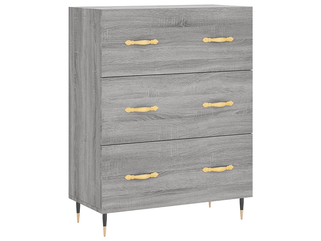 Buffet haut Sonoma gris 69,5x34x180 cm Bois d'ingénierie