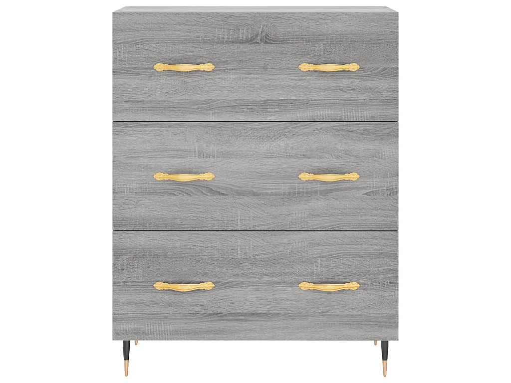Buffet haut Sonoma gris 69,5x34x180 cm Bois d'ingénierie