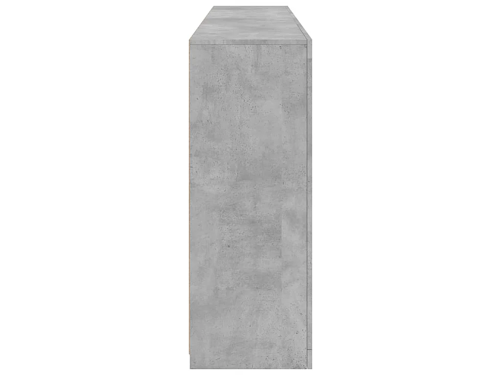 Buffet avec lumières LED gris béton 181,5x37x100 cm