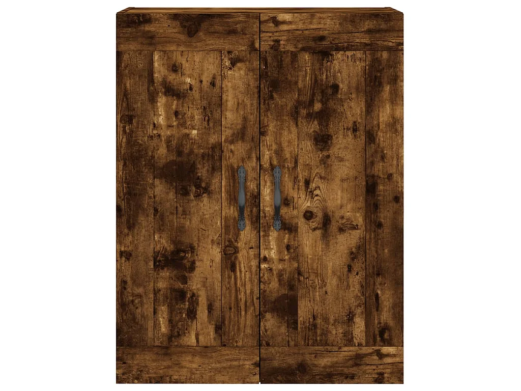 Hoge kast 69,5x34x180 cm bewerkt hout gerookt eikenkleurig