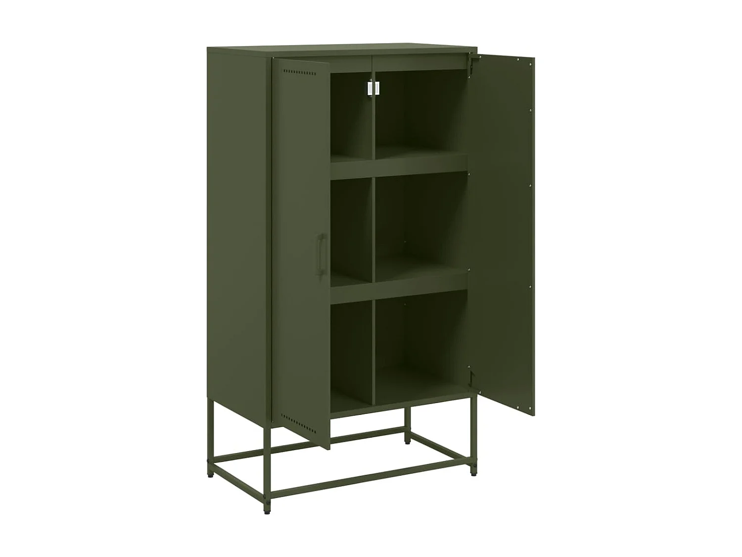 Aparador alto 68,5x38,5x123,5 cm aço verde azeitona