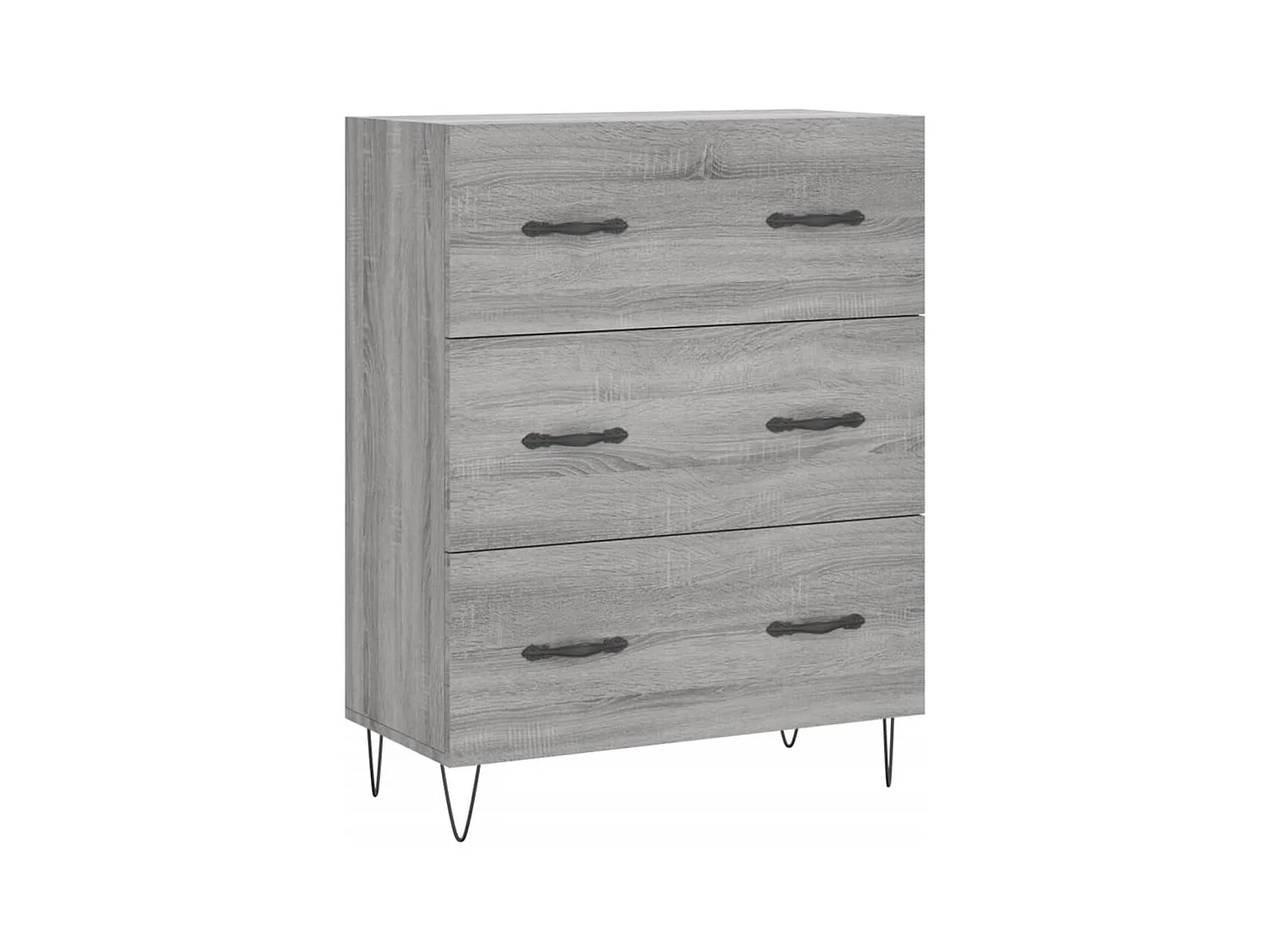 Highboard Grau Sonoma 69,5x34x180 cm Holzwerkstoff