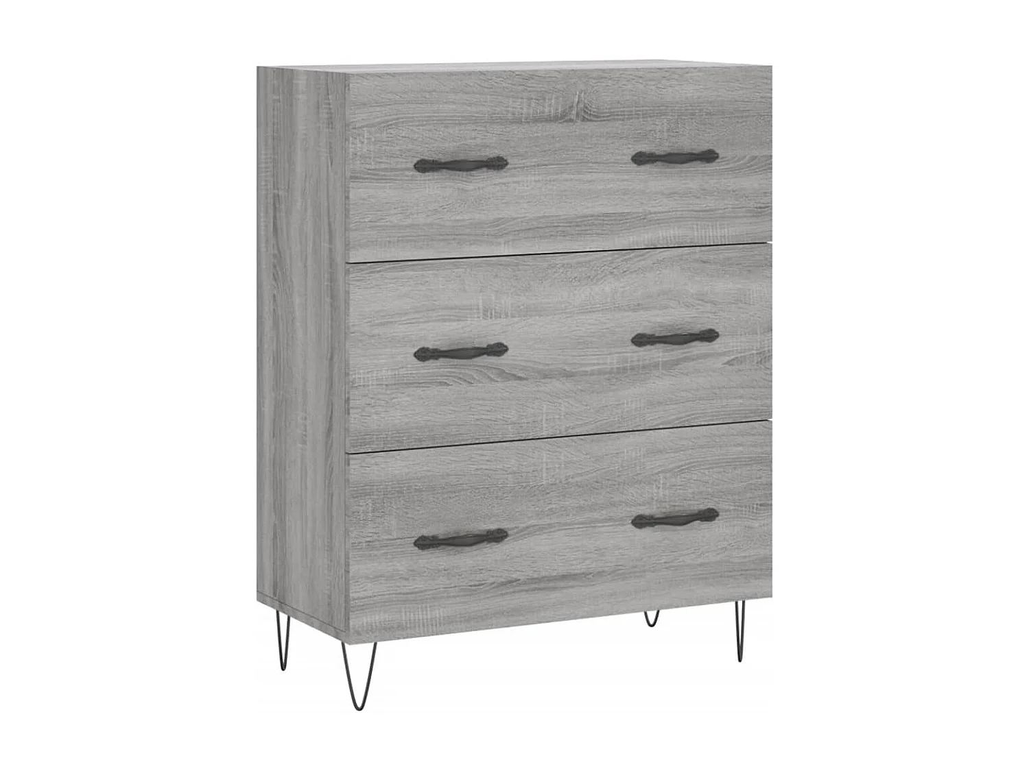 Credenza Grigio Sonoma 69,5x34x180 cm in Legno Multistrato