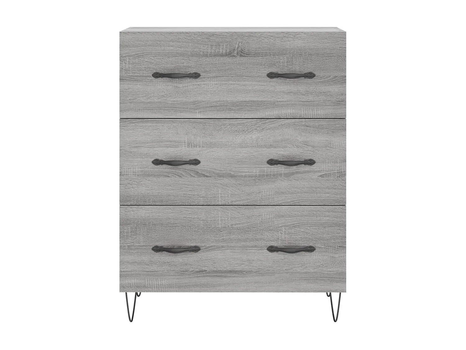 Credenza Grigio Sonoma 69,5x34x180 cm in Legno Multistrato
