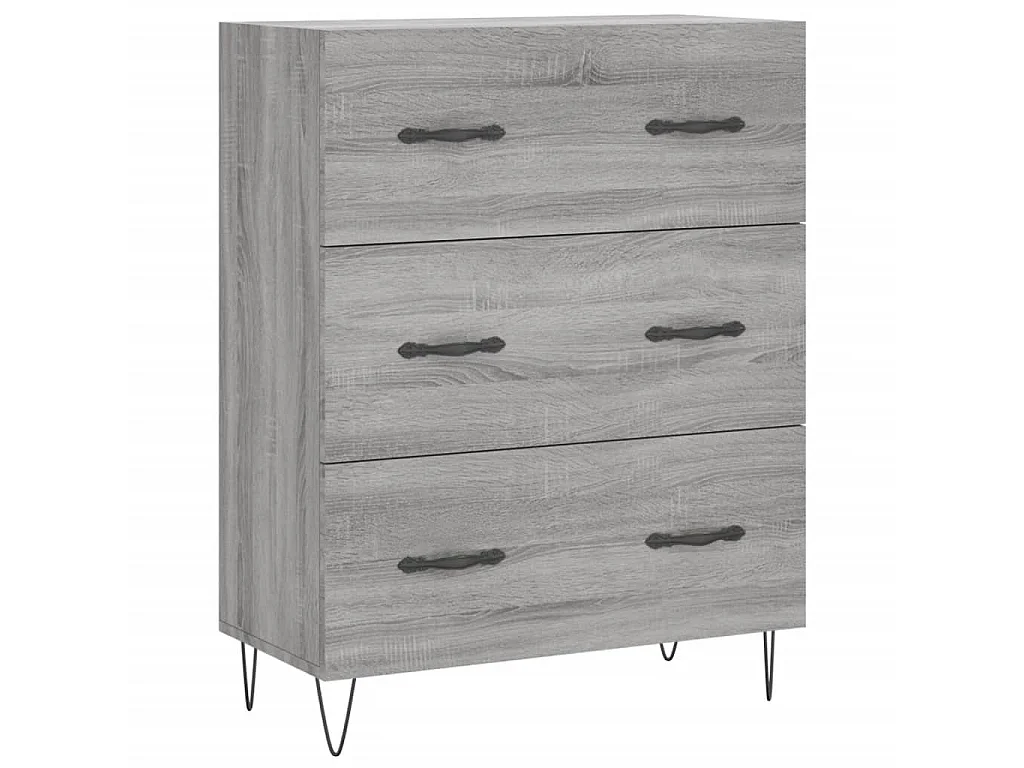 Buffet haut Sonoma gris 69,5x34x180 cm Bois d'ingénierie