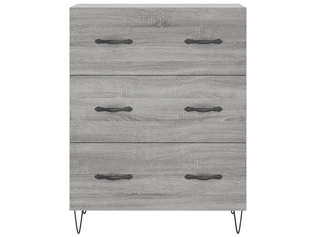 Buffet haut Sonoma gris 69,5x34x180 cm Bois d'ingénierie