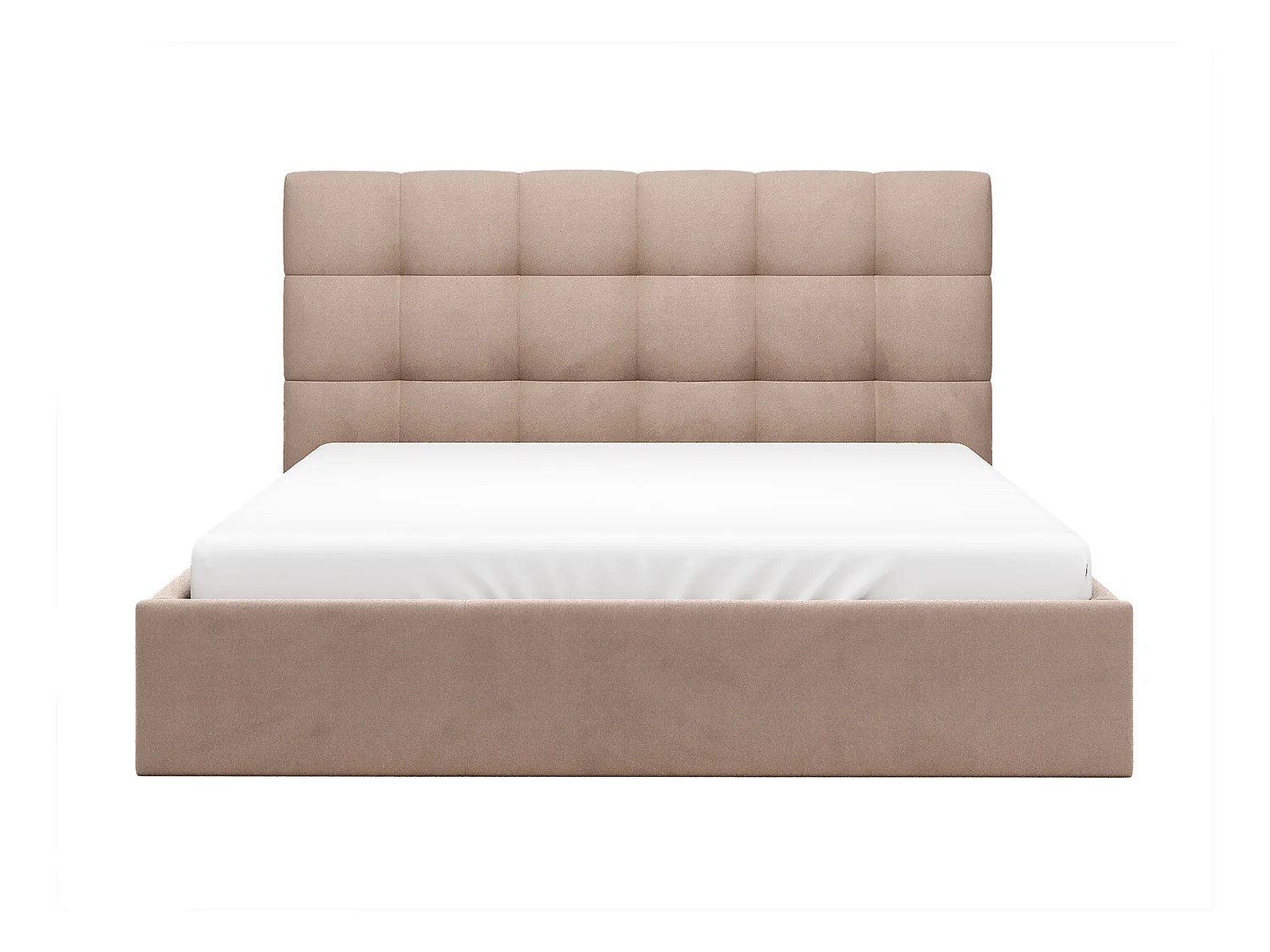 Förvaringssäng 180 x 200 cm - Sammet - Beige + Madrass - MIRDAL från Pascal Morabito