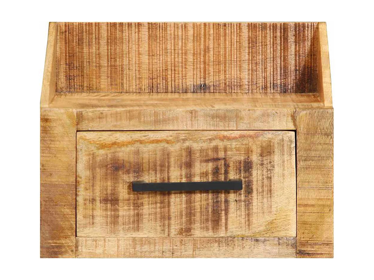 Nachtkastje met lade Bruin 40 x 30 x 30 cm Massief Mango Hout