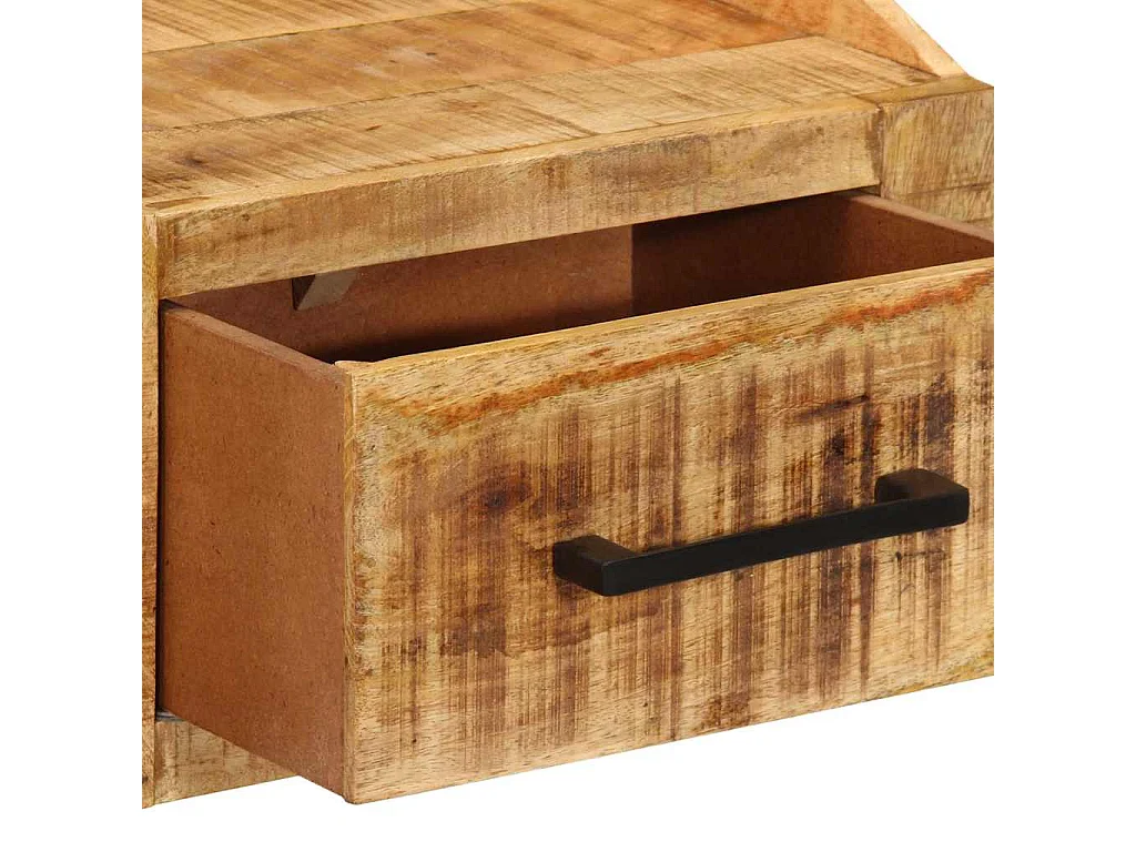 Nachtkastje met lade Bruin 40 x 30 x 30 cm Massief Mango Hout