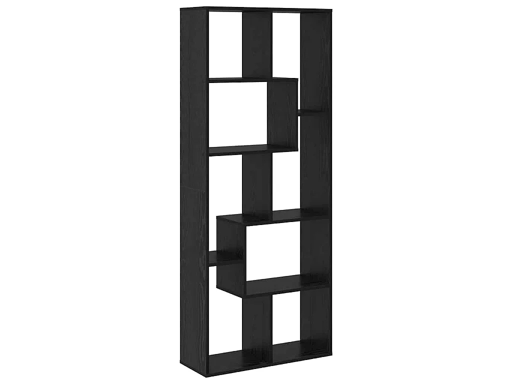 Boekenkast Zwart Eiken 67 x 25 x 162 cm Bewerkt hout