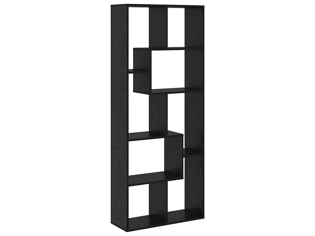 Boekenkast Zwart Eiken 67 x 25 x 162 cm Bewerkt hout
