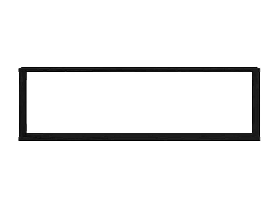 Wandrekken Kubusvormige 4 st 100x15x30 cm spaanplaat zwart