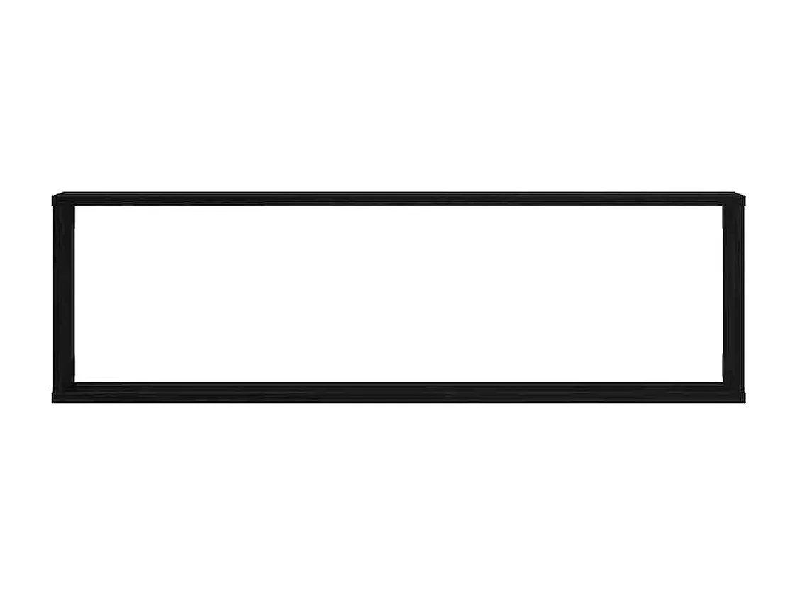 Wandrekken Kubusvormige 4 st 100x15x30 cm spaanplaat zwart