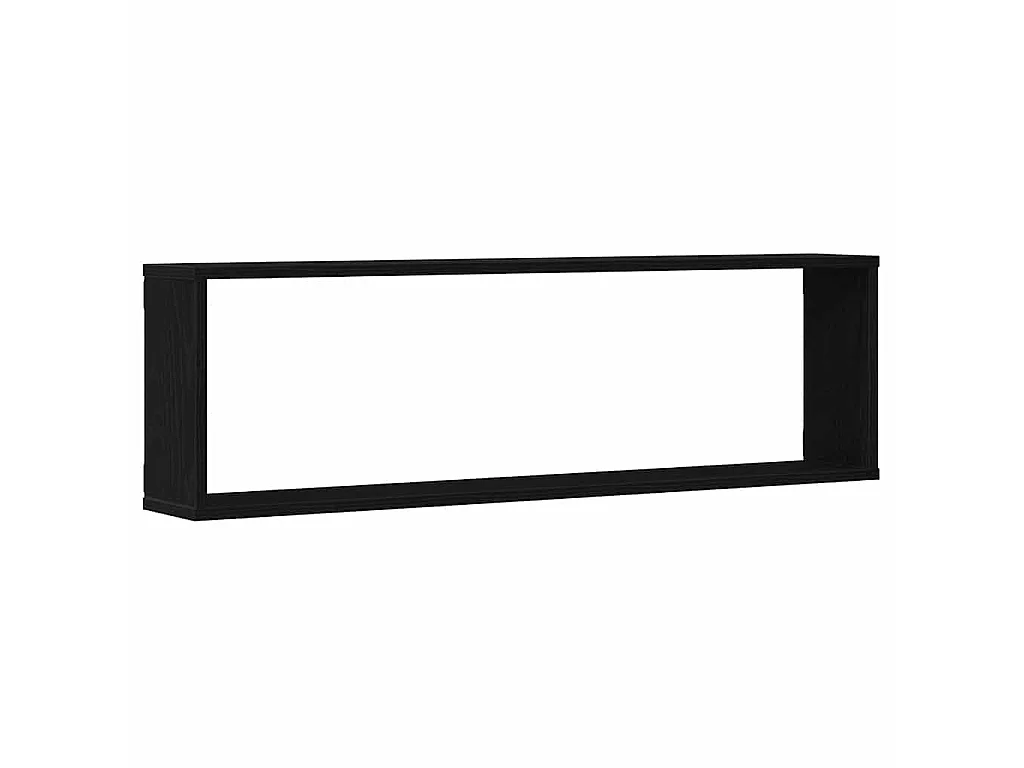 Wandrekken Kubusvormige 4 st 100x15x30 cm spaanplaat zwart