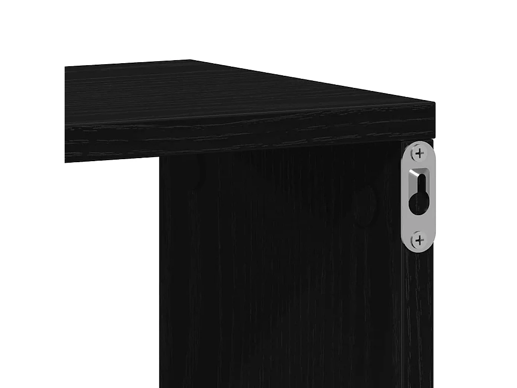 Wandrekken Kubusvormige 4 st 100x15x30 cm spaanplaat zwart