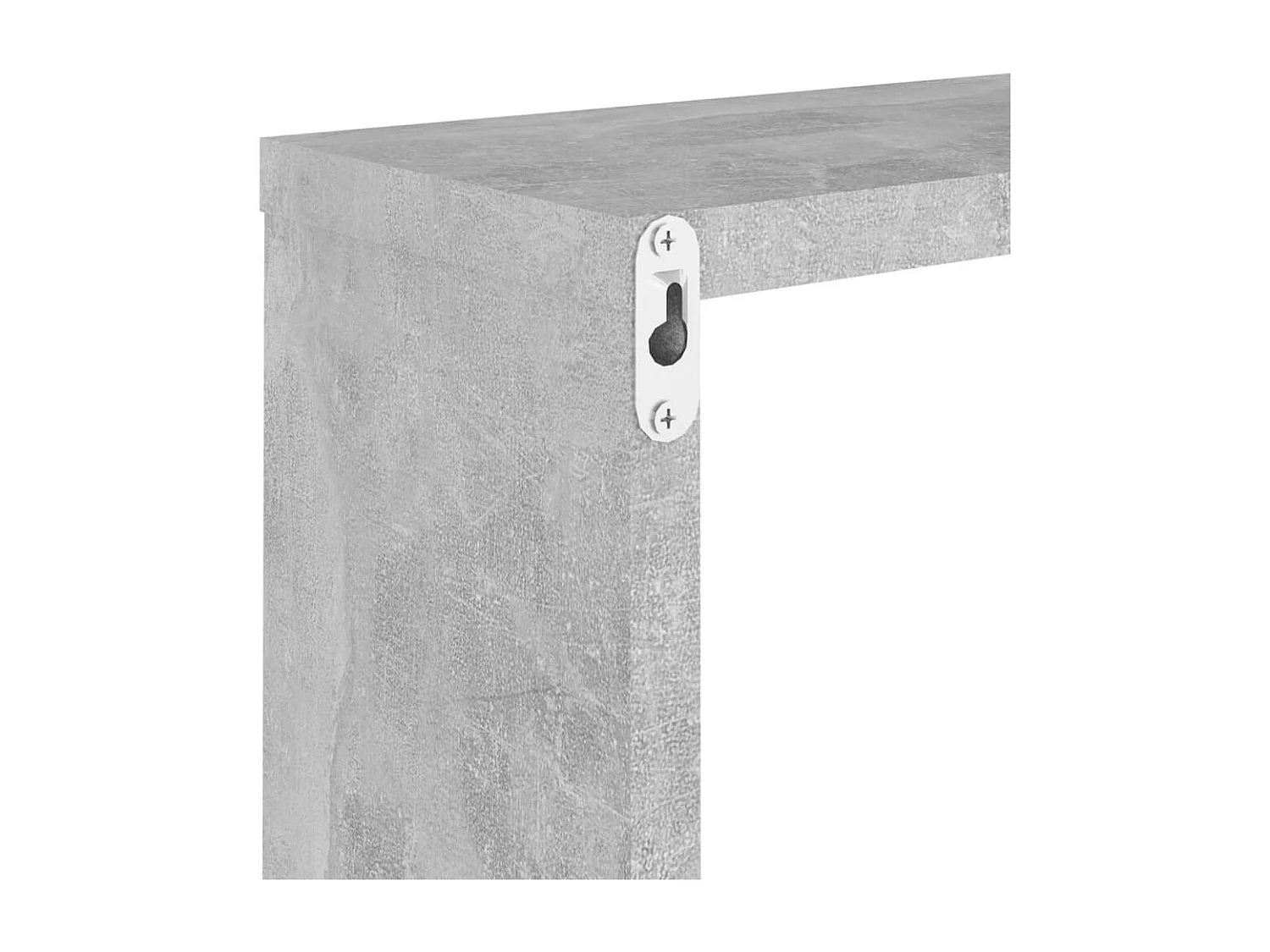 Étagères cube murales 4 pcs Gris béton 30x15x30 cm