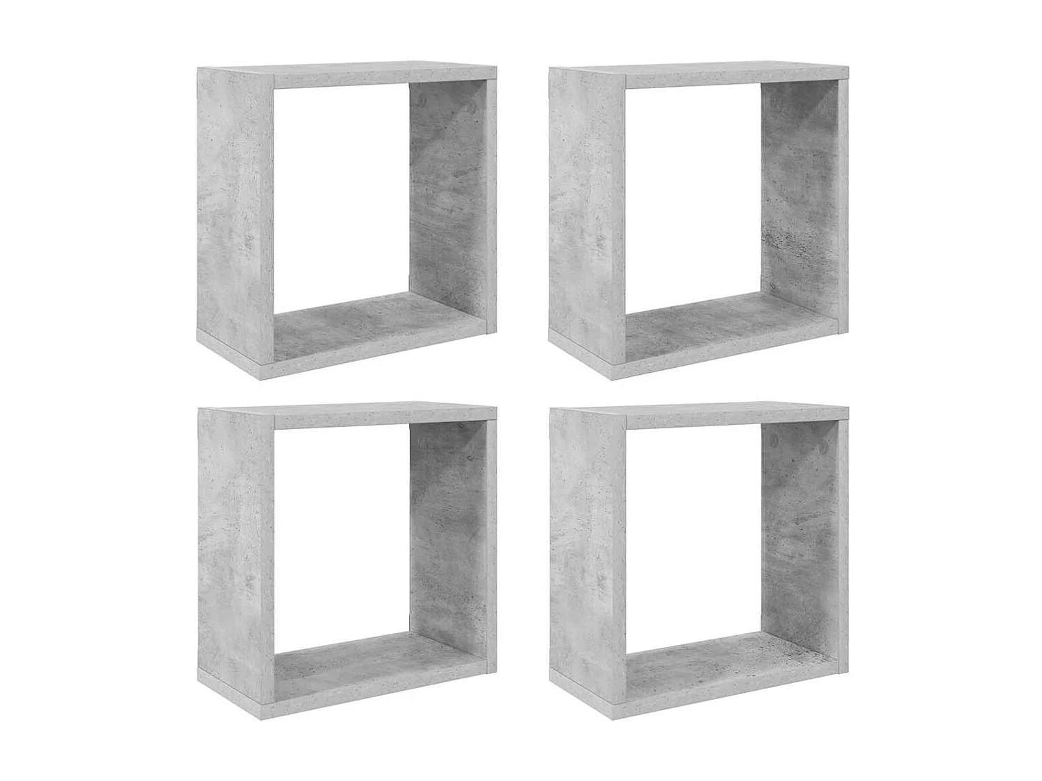 Würfelregale 4 Stk. Betongrau 30x15x30 cm