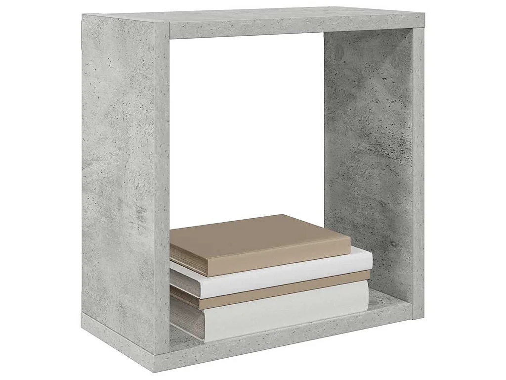 Mensole Parete a Cubo 4 pz Grigio Cemento 30x15x30 cm