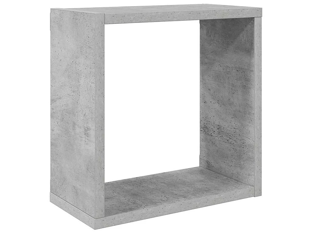 Mensole Parete a Cubo 4 pz Grigio Cemento 30x15x30 cm