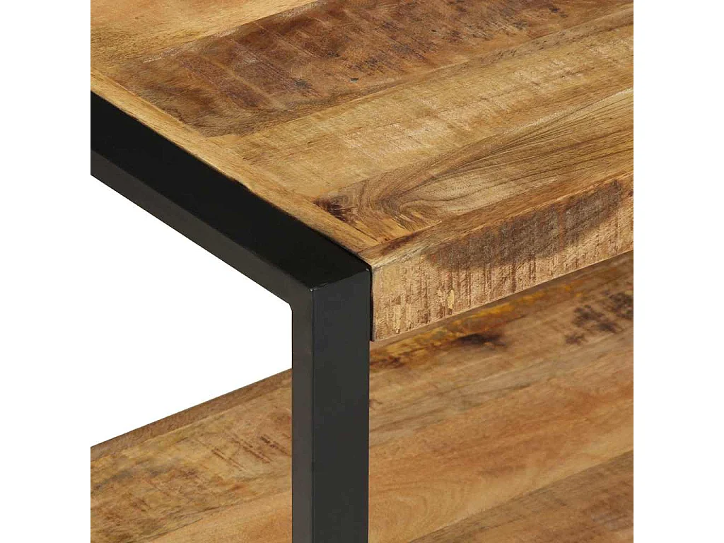 Porte-vêtements 80x40x190 cm bois de manguier massif brut