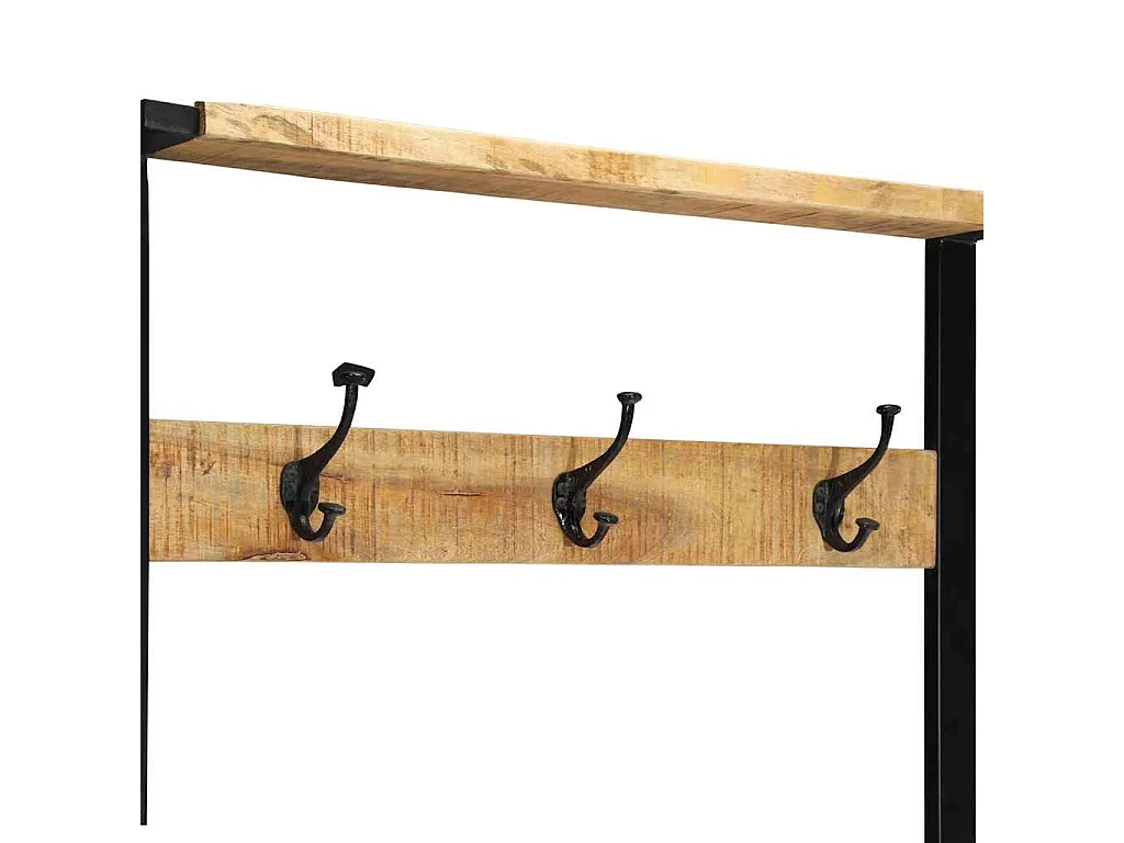 Kleiderständer 80x40x190 cm Raues Massivholz Mango