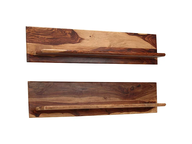 Wandregale 2 Stk. 118x26x20 cm Massivholz Akazie