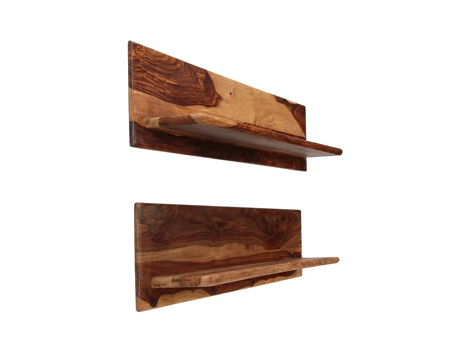 Étagères murales 2 pcs 118 x 26 x 20 cm Bois de Sesham massif