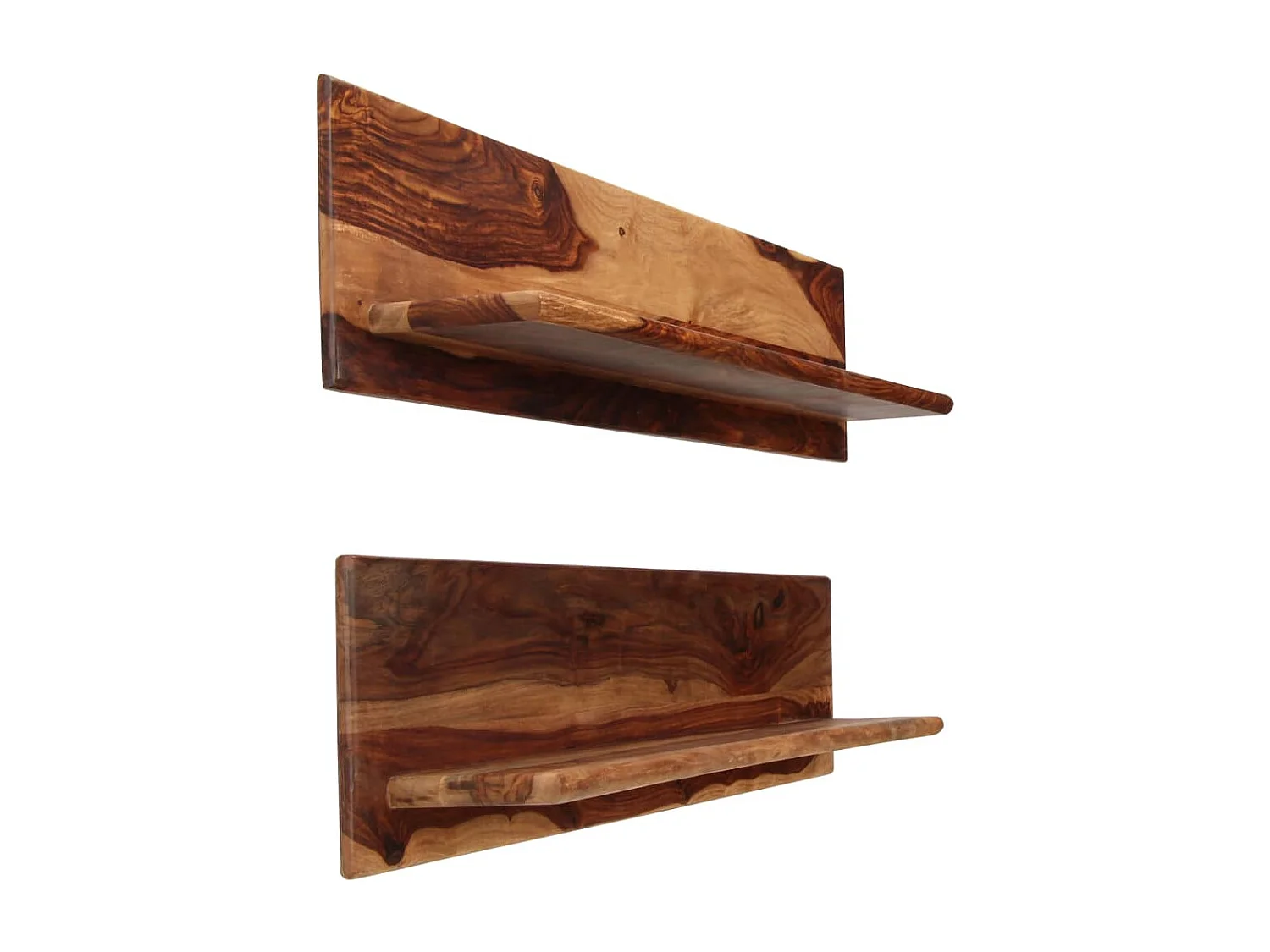 Étagères murales 2 pcs 118 x 26 x 20 cm Bois de Sesham massif