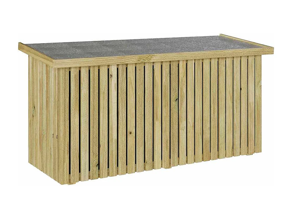 Caixa de Armazenamento para Jardim Natural 119 x 44 x 58,5 cm