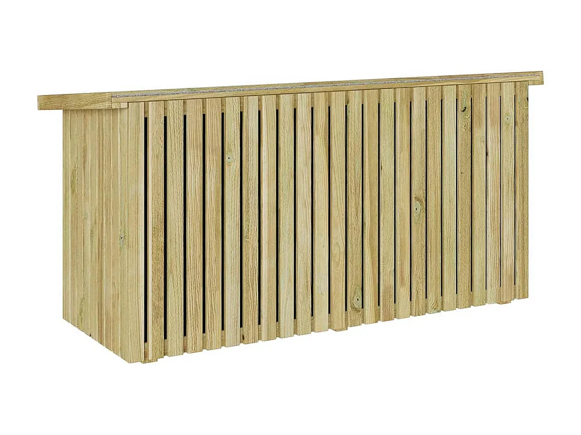 Caixa de Armazenamento para Jardim Natural 119 x 44 x 58,5 cm