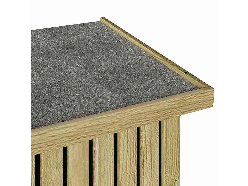 Caixa de Armazenamento para Jardim Natural 119 x 44 x 58,5 cm