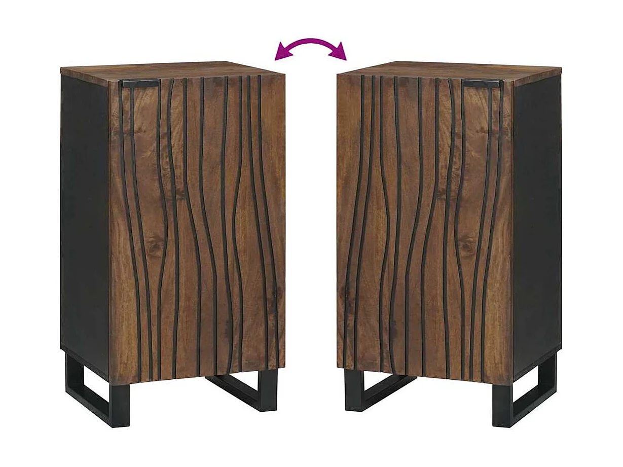 Sideboard Castanho 40 x 33 x 75 cm Madeira de mangueira maciça