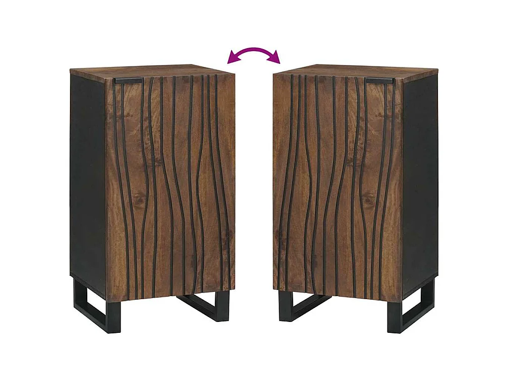 Sideboard Castanho 40 x 33 x 75 cm Madeira de mangueira maciça