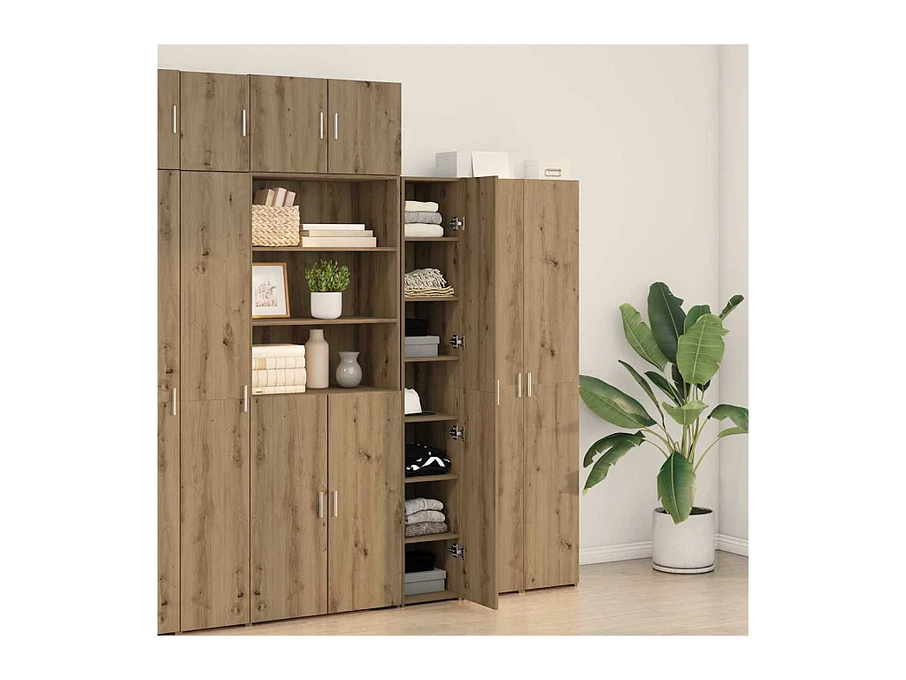 Haut Armoire chêne artisanal 30 x 42.5 x 185 cm