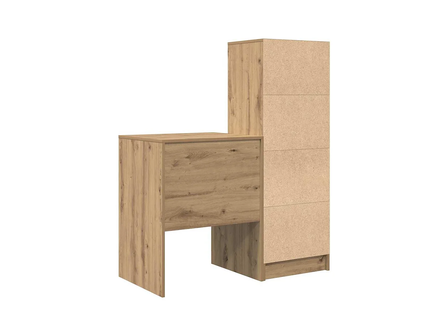 Bureau avec rangement 2 pcs chêne artisanal Bois d'ingénierie