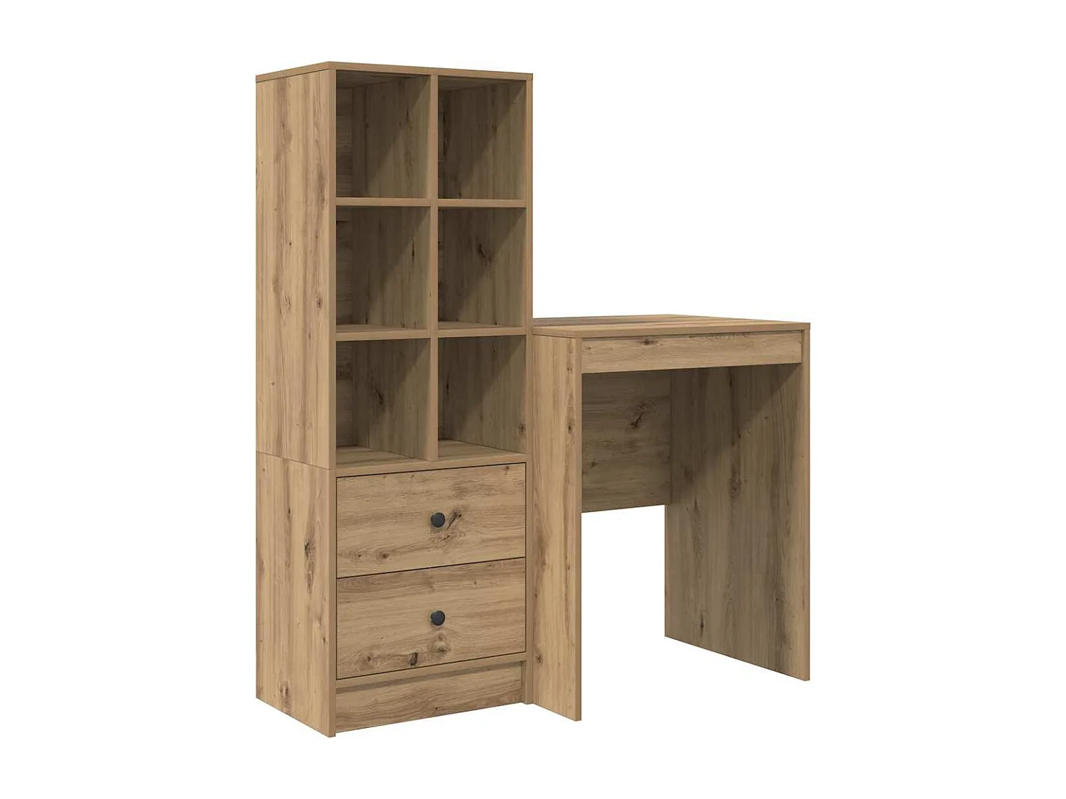 Bureau avec tiroir 2 pcs Chêne artisanal