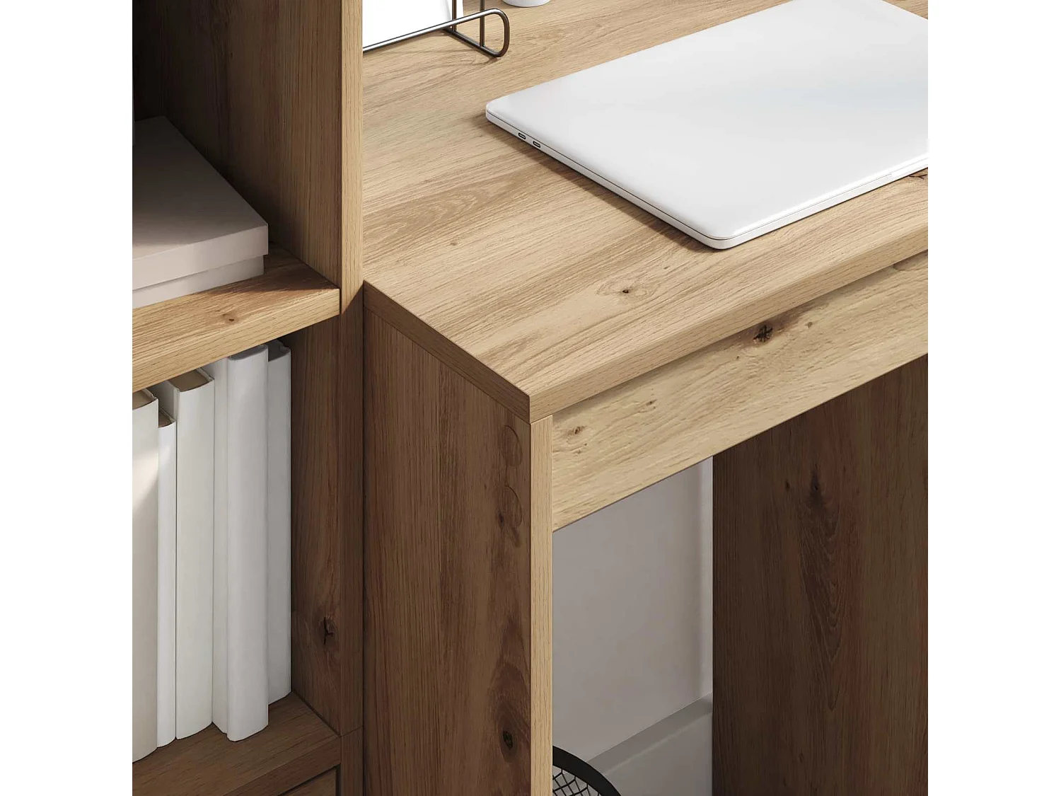 Schreibtisch mit Schubladen mit Regal 2 pcs Artisan-Eiche